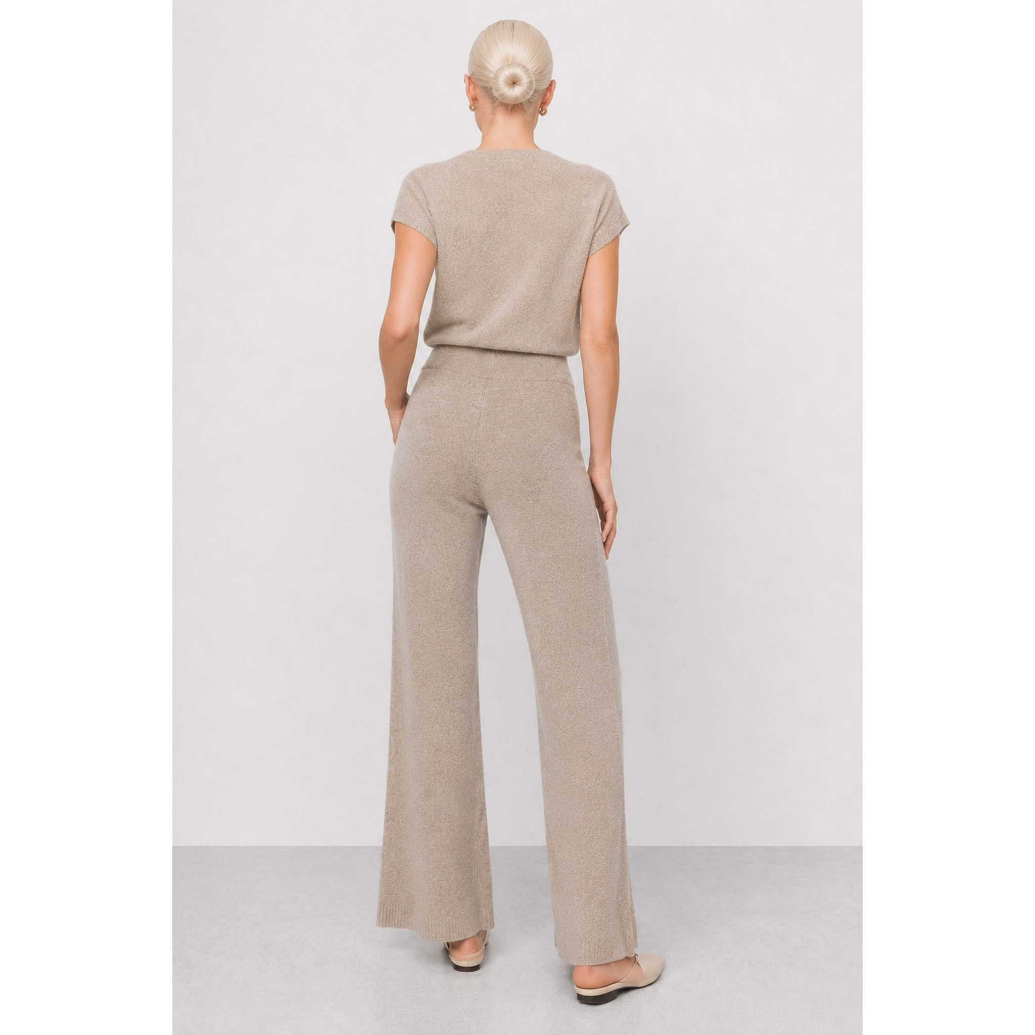 Kocca - Pantaloni da donna in maglia a vita alta e gamba larga Donna