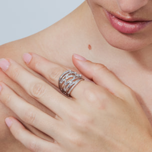 Anillo Fikra acabado plata