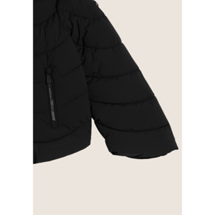 Piumino cropped donna con maniche svasate