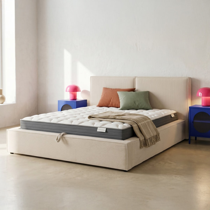Matelas ressorts ensachés - Mousse à mémoire de forme - SPRING PLUS