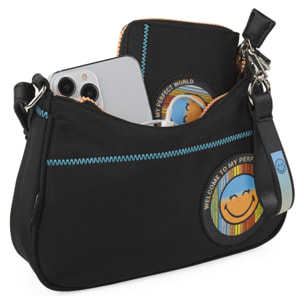 Bolso Bandolera Mujer Sint/Pu Smiley World Smiley Negro