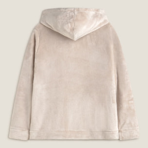 Chaqueta efecto pelo Este color marfil crudo