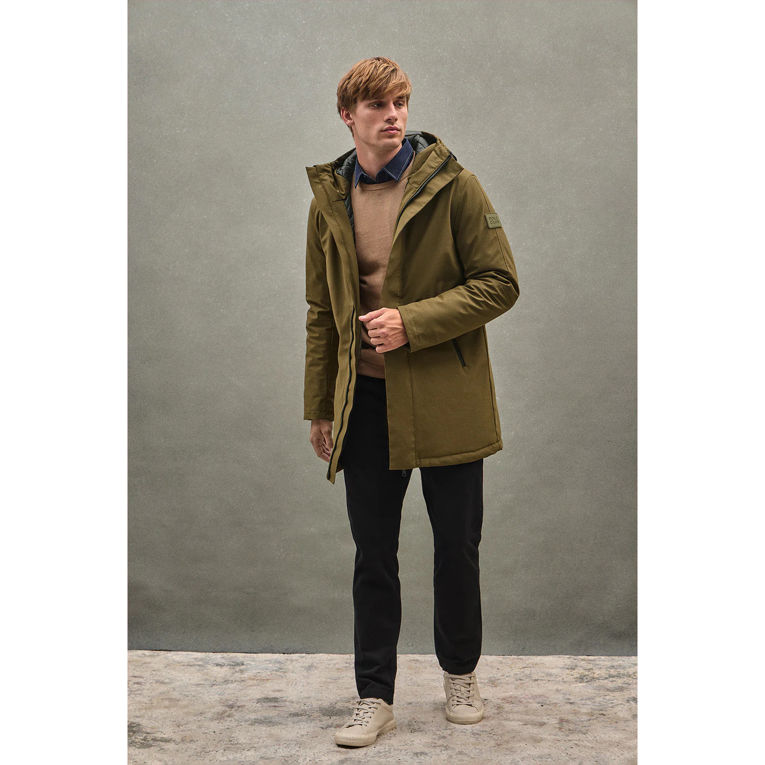 Giacca Voguel kaki scuro con logo Polo Club