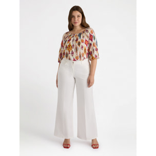 Fiorella Rubino - Pantaloni wide leg - Bianco