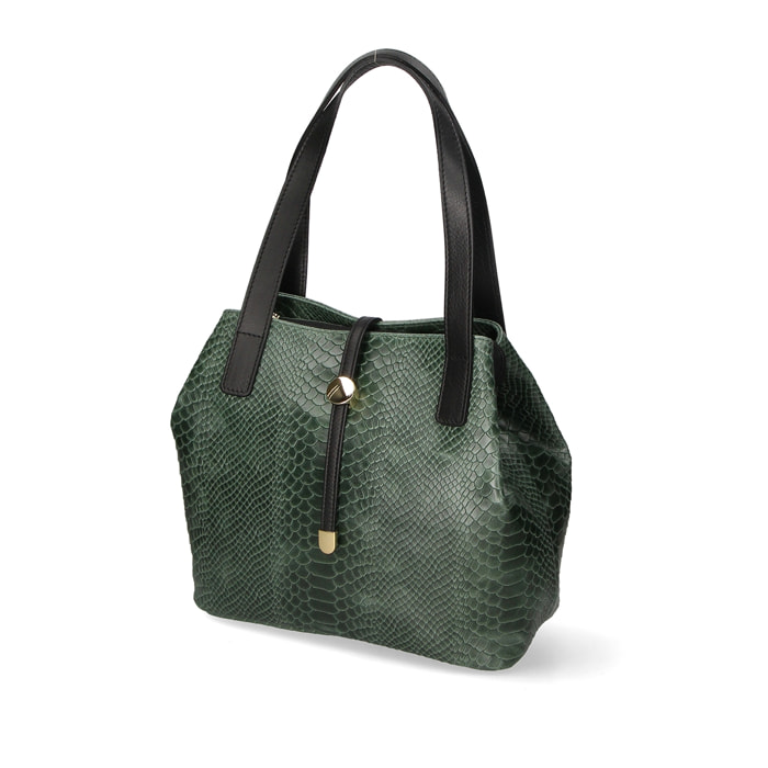 Borsa a mano da Donna Clarissa in Vera Pelle Made in Italy 26x32x15 cm