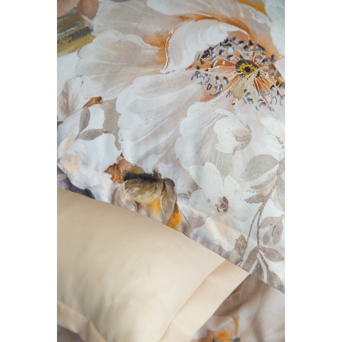Parure housse de couette et taies oreiller 100% Satin de Coton imprimé