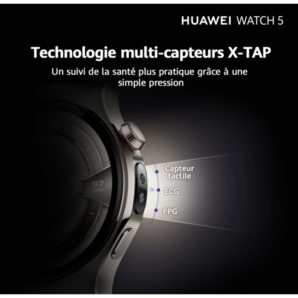 Montre connectée HUAWEI Watch 5 42mm Blanc