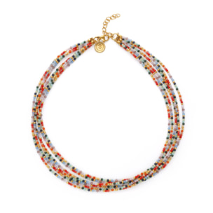 Collar Mawi Colors Acero Baño Oro
