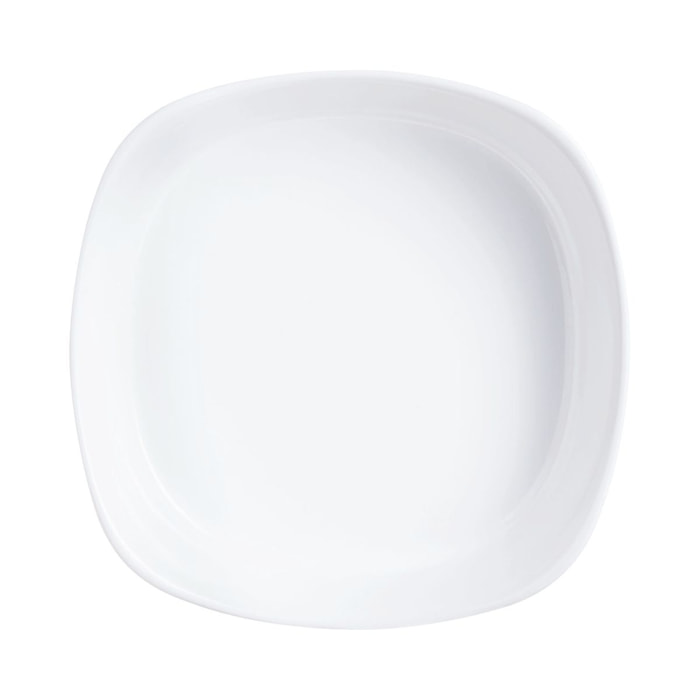 Plat à four carré blanc 20x20cm Smart Cuisine Carine  - Luminarc - Opale culinaire extra léger et résistant
