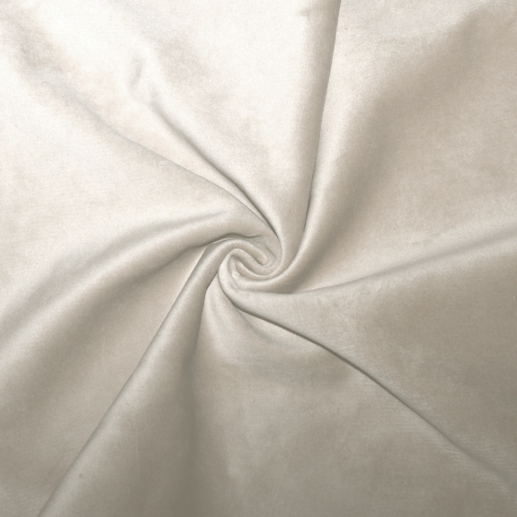 Tissu en velours doublé polaire - Blanc cassé