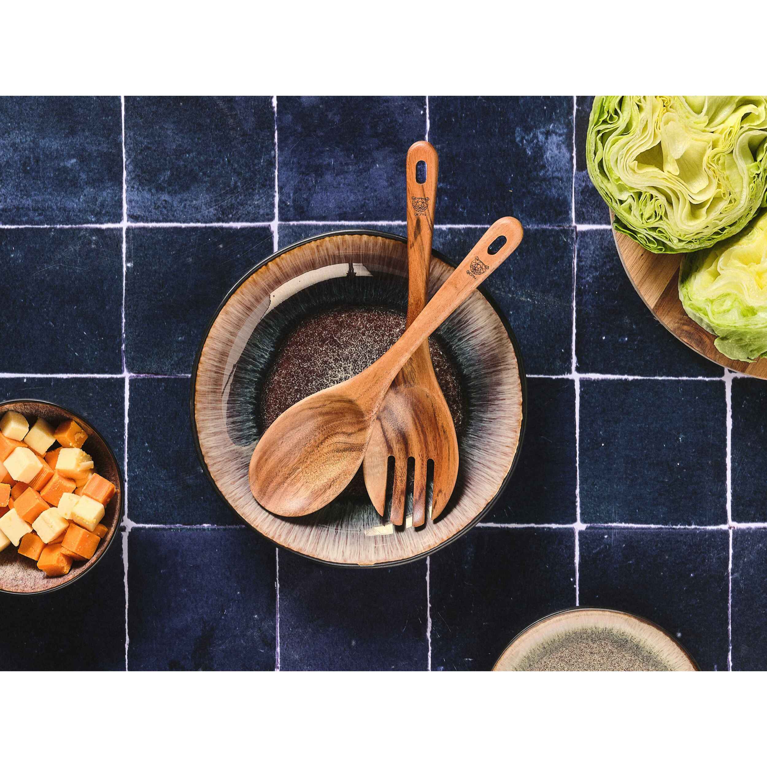 Couverts à salade en bois d'acacia ESKIL