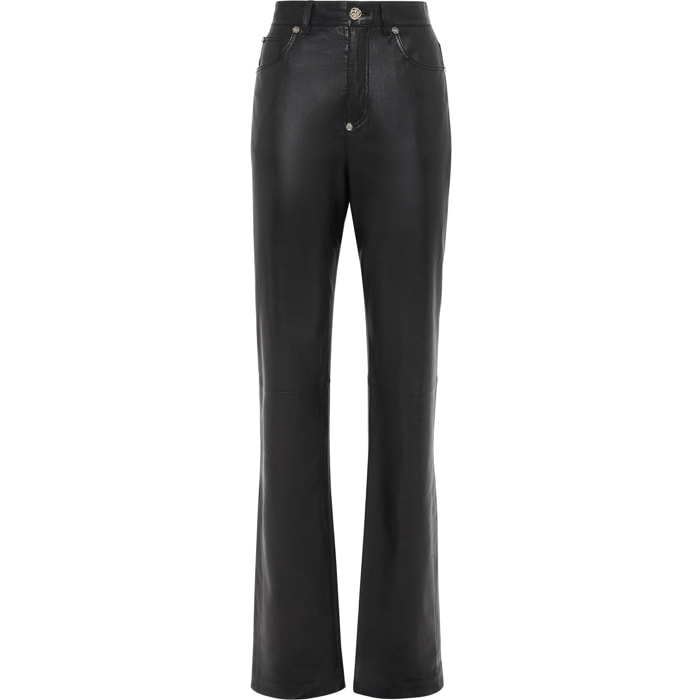 PHILIPP PLEIN Leather Trousers Long