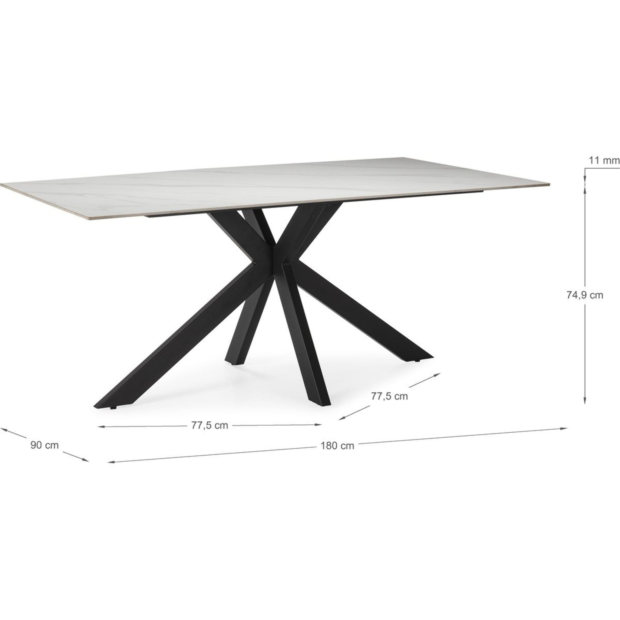 Table à manger rectangulaire céramique - SVENN