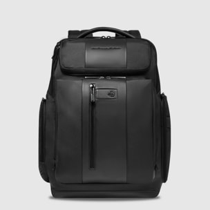 Piquadro Zaino porta pc 15,6 in tessuto riciclato e pelle