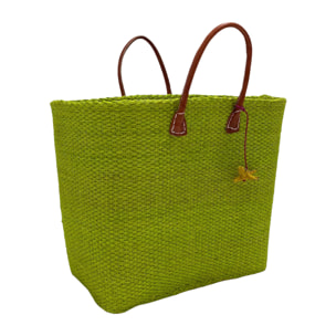 Panier artisanal de Madagascar - Tana GM Vert Anis