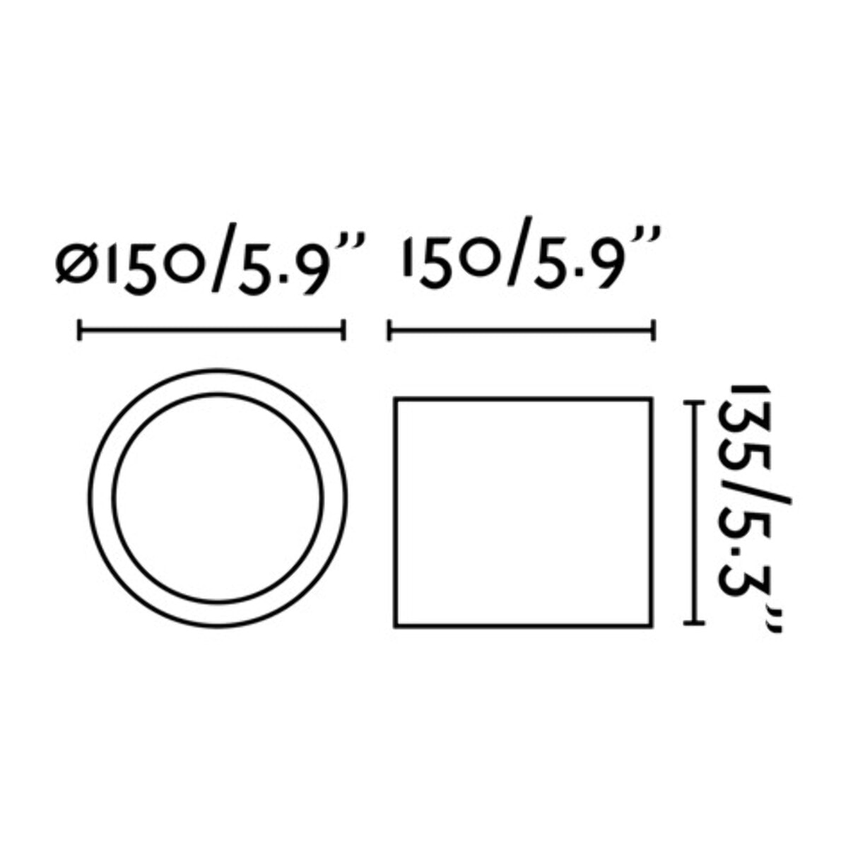 NATSU Plafonnier rond blanc