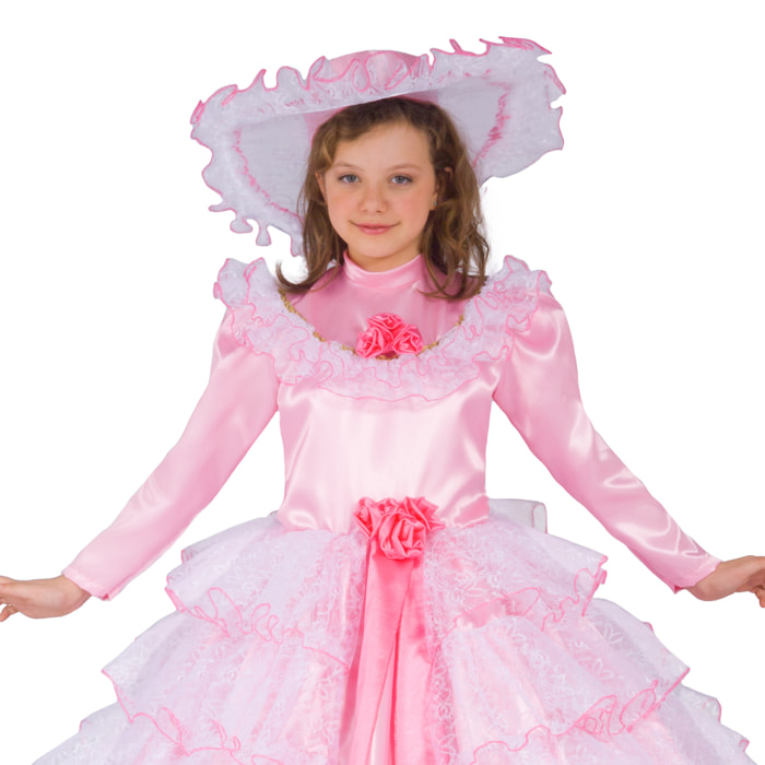 Abito Costume Carnevale Piccola Lady Rosa Atelier Bambina