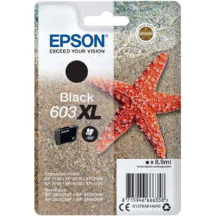 Cartouche d'encre EPSON Originale 603 XL Haute Capacité Noire - C13T03A14010