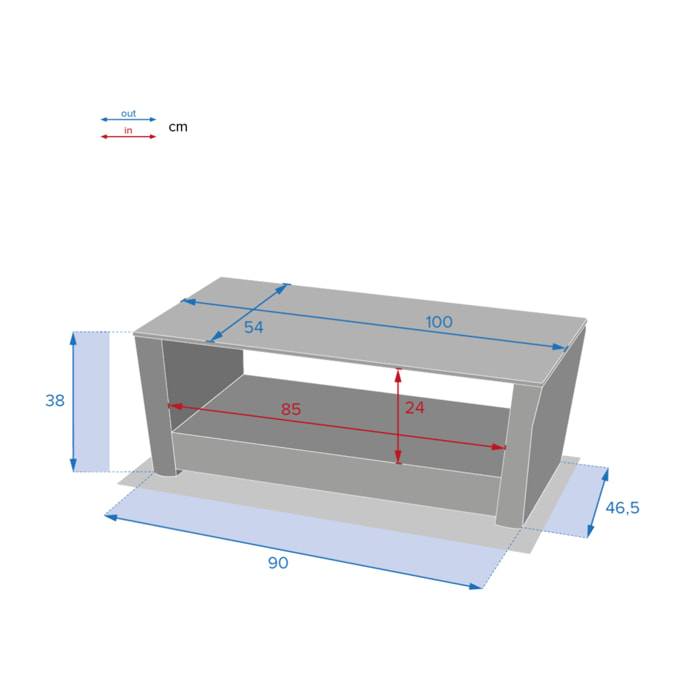 Table basse de jardin Polynésia Havane