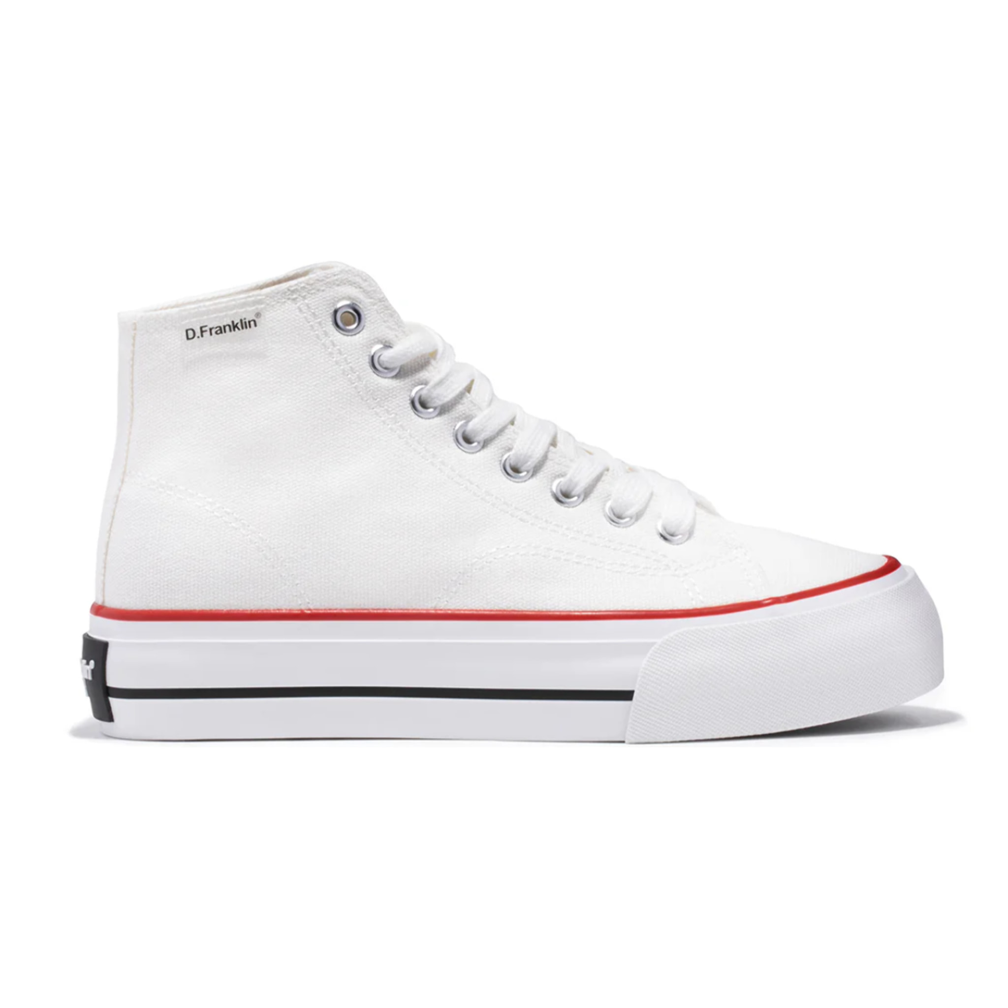 Zapatillas Altas Mujer One Way White Basic Lines en Blanco D.Franklin