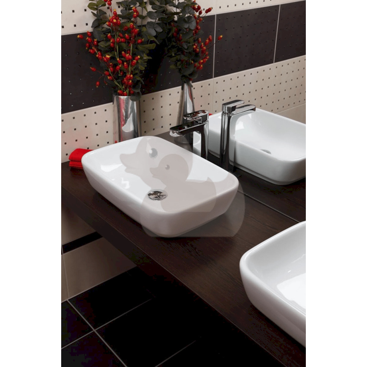 VitrA Shift vasque à poser 55x37,5 cm en céramique blanche, sans trou de robinetterie, sans trop-plein (4399-003-0016)