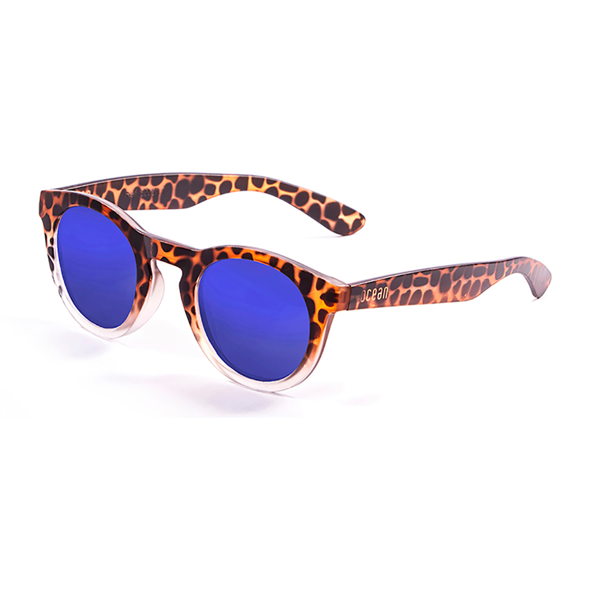 Gafas de sol OCEAN SAN FRANCISCO - Carey arriba con detalle blanco / Revo azul