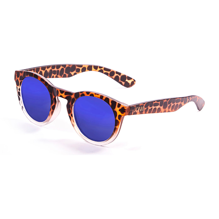 Gafas de sol OCEAN SAN FRANCISCO - Carey arriba con detalle blanco / Revo azul