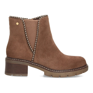 Botines casual con ribete trenzado para mujer