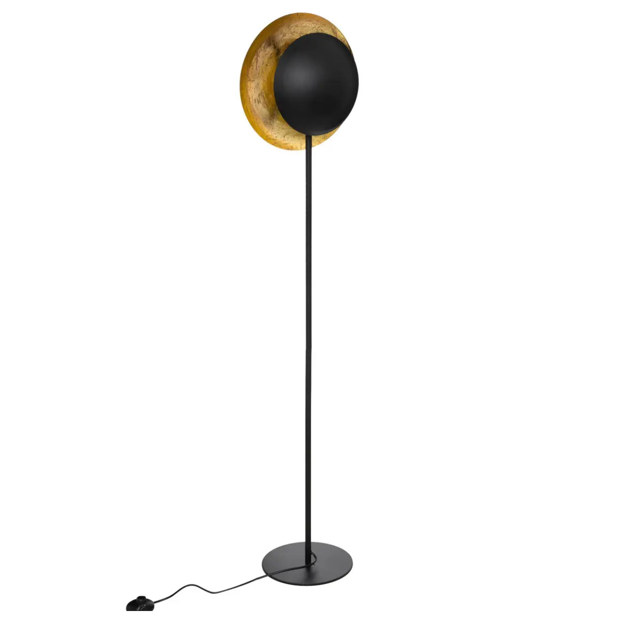 Lampadaire droit "Estee" en métal H144cm noir