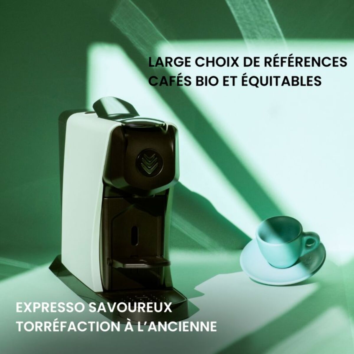 Cafetière à dosette MALONGO EOH VERT TILLEUL PASTEL