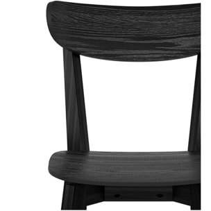 Chaise en bois noir Tabata (lot de 2)