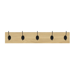 Porte manteau mural Memphis 5 patères - lot de 2