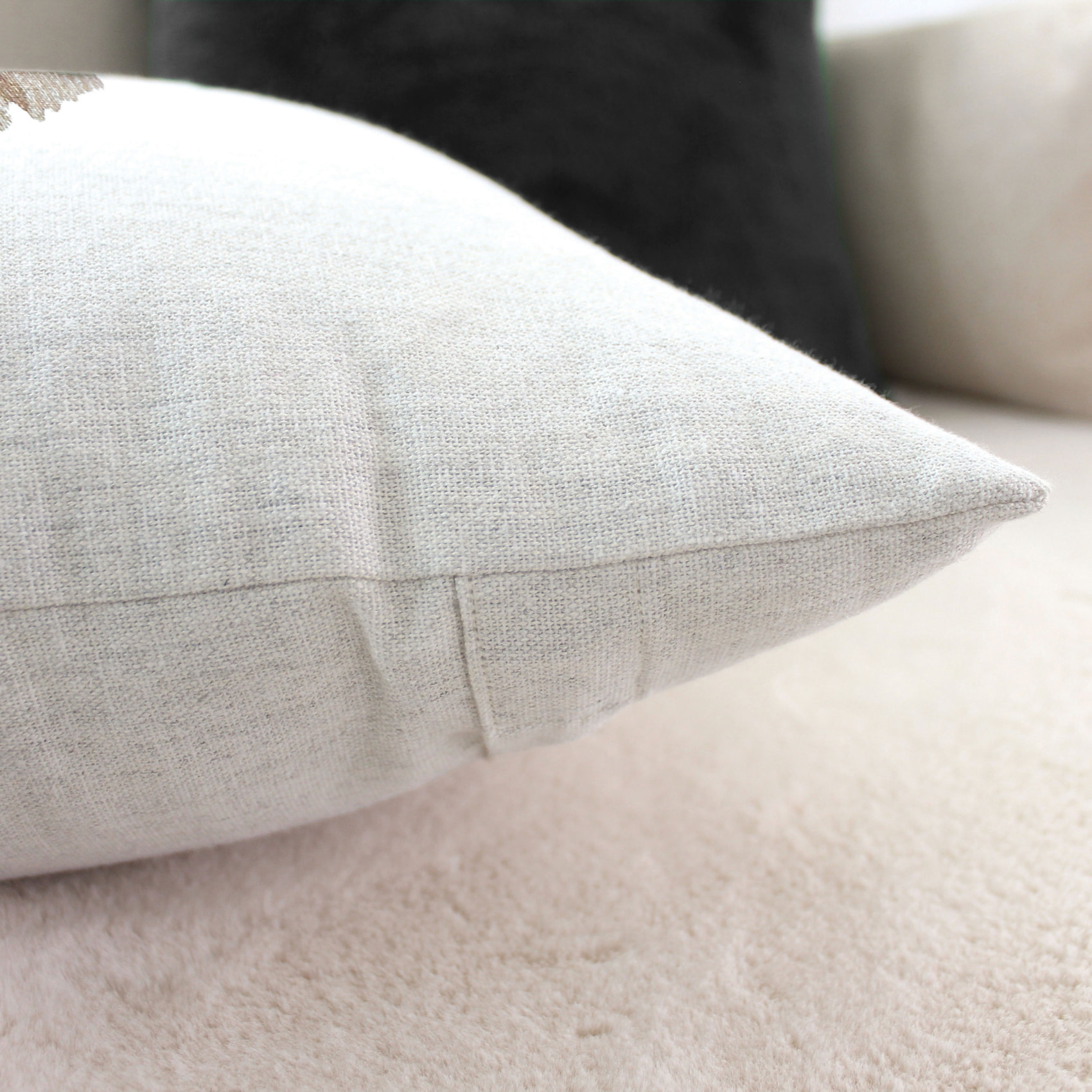 Coussin décoratif motif sapin - Beige