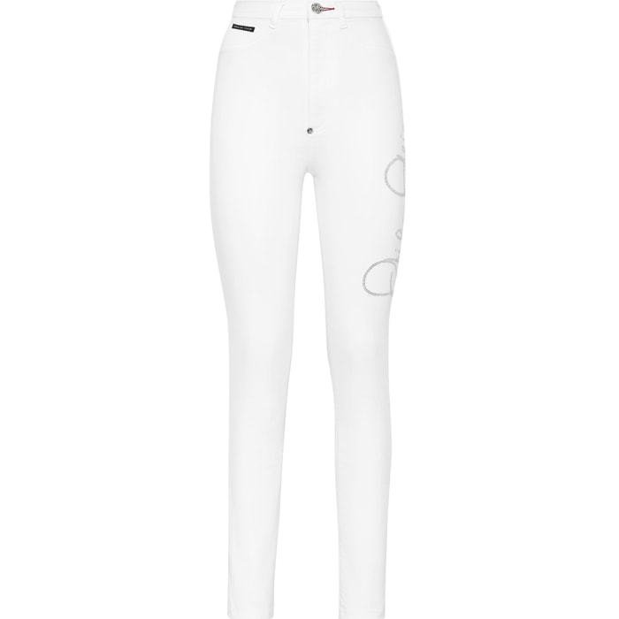 PHILIPP PLEIN Jegging de cintura alta