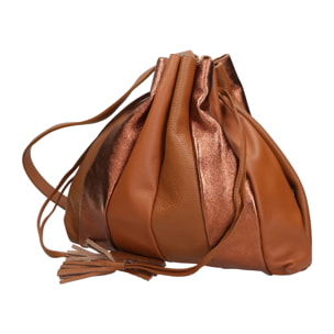 Borsa a spalla da Donna Nunzia in Vera Pelle Made in Italy 30x33x7 cm