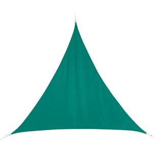 Voile d'ombrage triangulaire "Curacao" émeraude 3x3x3m en polyester