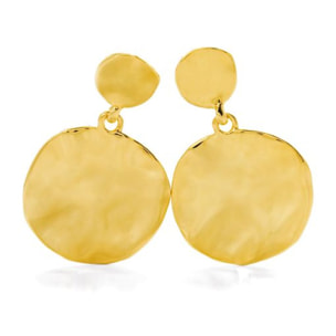 Pendientes acabados en oro amarillo de 18K