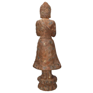 Buddha in resina bronzo cm23,8x18h71,5
