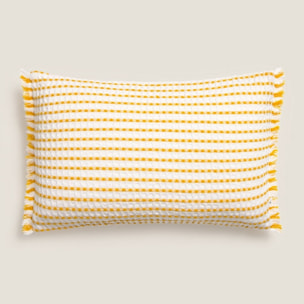 Funda de cojín algodón gofre Ark color amarillo Algodón