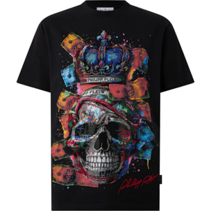 PHILIPP PLEIN Camiseta de cuello redondo y manga corta SKULL