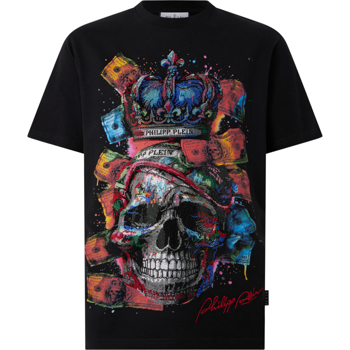 PHILIPP PLEIN Camiseta de cuello redondo y manga corta SKULL