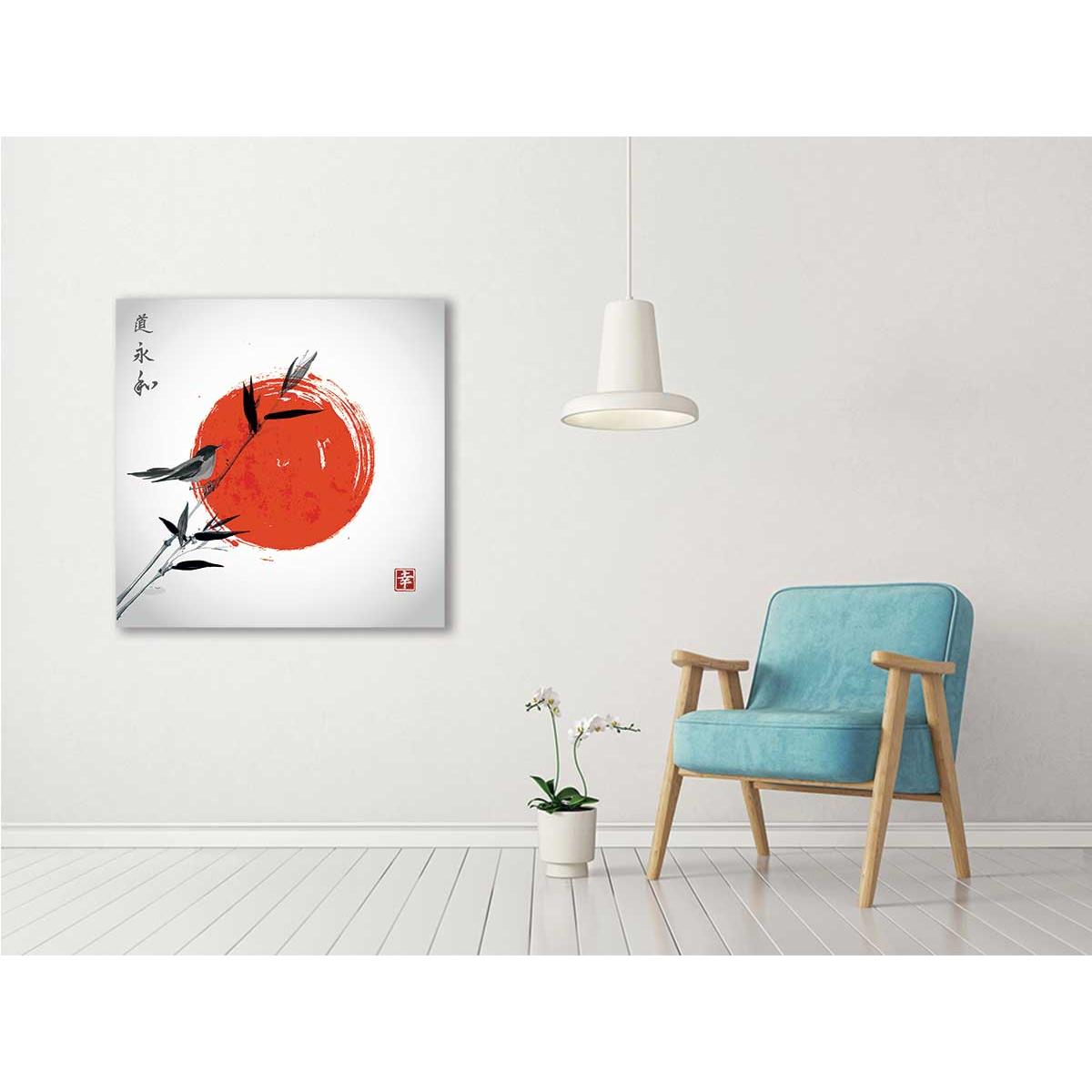 Tableau shinto et son rossignol Toile imprimée