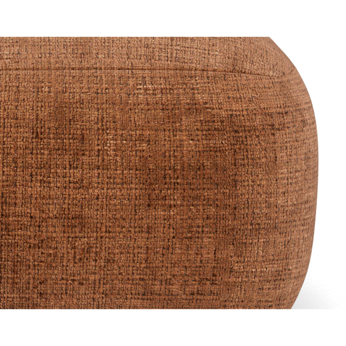 Grace - module d'assise sans accoudoir en velours texturé - Rouille