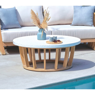 Salon de jardin en eucalyptus - 5 places - KUTA