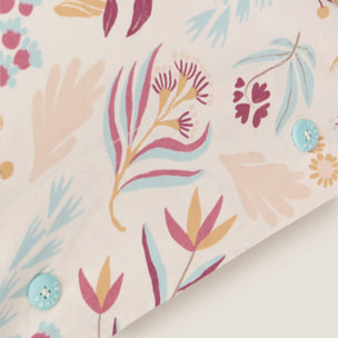 Funda almohada flores Praz color granate 100% Algodón