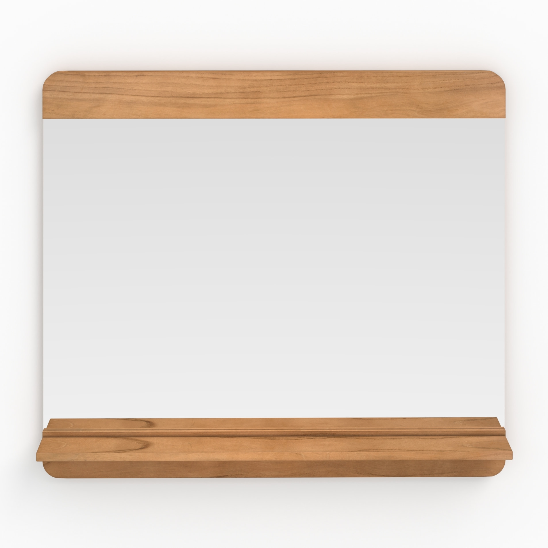 Miroir mural de salle de bain rectangulaire avec étagère - Nymphea