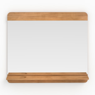 Miroir mural de salle de bain rectangulaire avec étagère - Nymphea