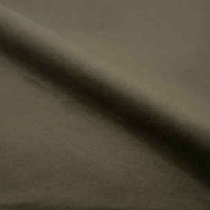 Lot de 2 chaises en velours vert kaki et bois de noyer - Esmée