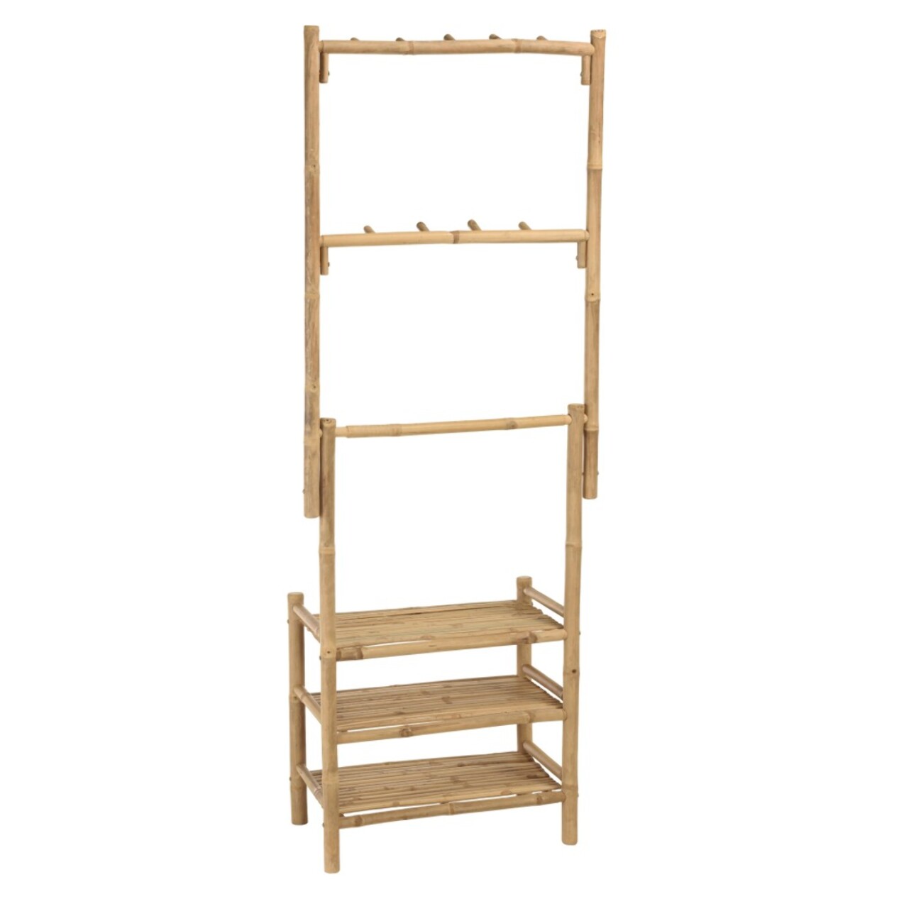 VITAL - Etagère 3 niveaux et porte-serviettes en bambou