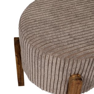 Tabouret Cotele Scott Taupe - Lot De 2